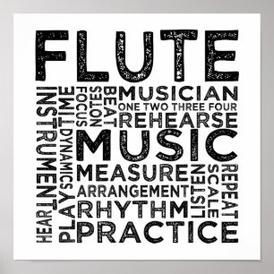 Flute Typografi Poster