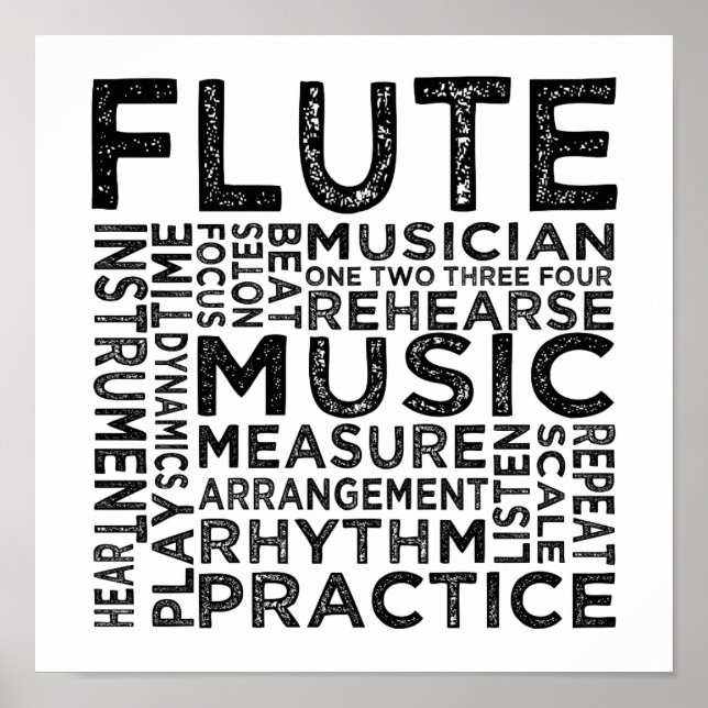 Flute Typografi Poster (Framsidan)