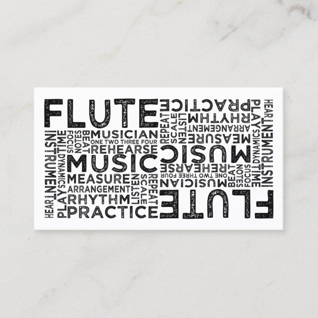 Flute Typografi Visitkort (Framsida)