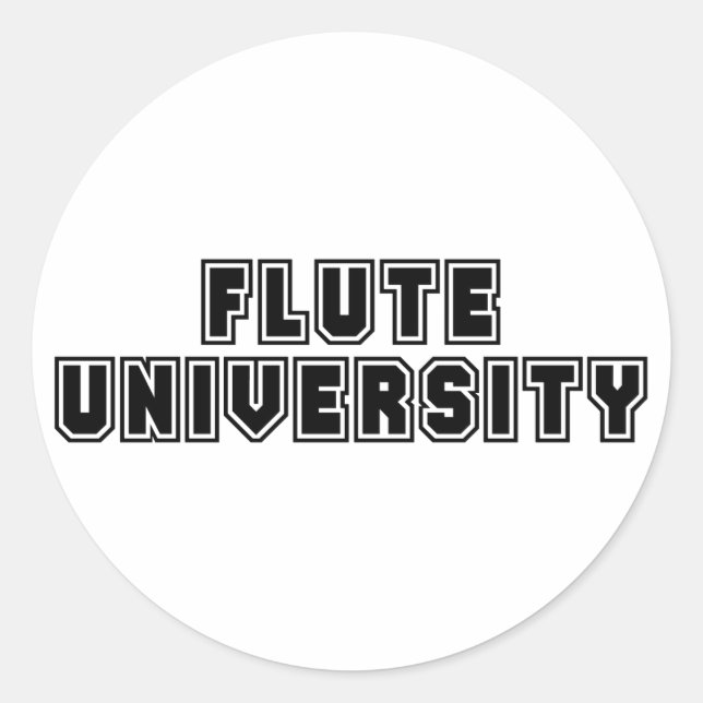 Flute Universiteten Runt Klistermärke (Framsida)