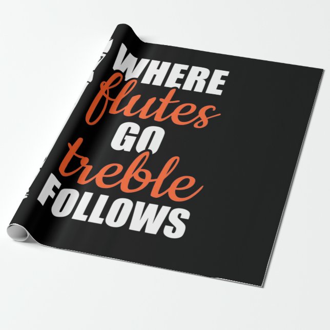 Flutes går och trebble följer presentpapper (Utrullad)
