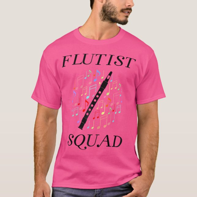 Flutist Flute Squad Professionell Orchestra Flutis T Shirt (Framsida)