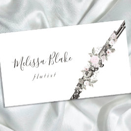 flutist för blommigt visitkort
