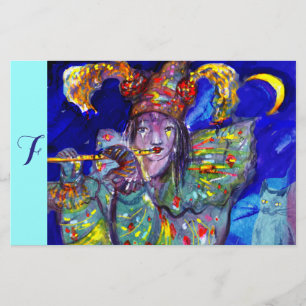 FLUTIST I BLÅTT/den Venetian Brevpapper