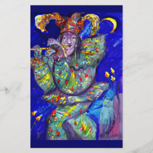 FLUTIST I BLUE / Venetisk karnivalkväll Brevpapper