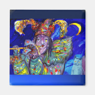 FLUTIST I BLUE / Venetisk karnivalkväll Magnet