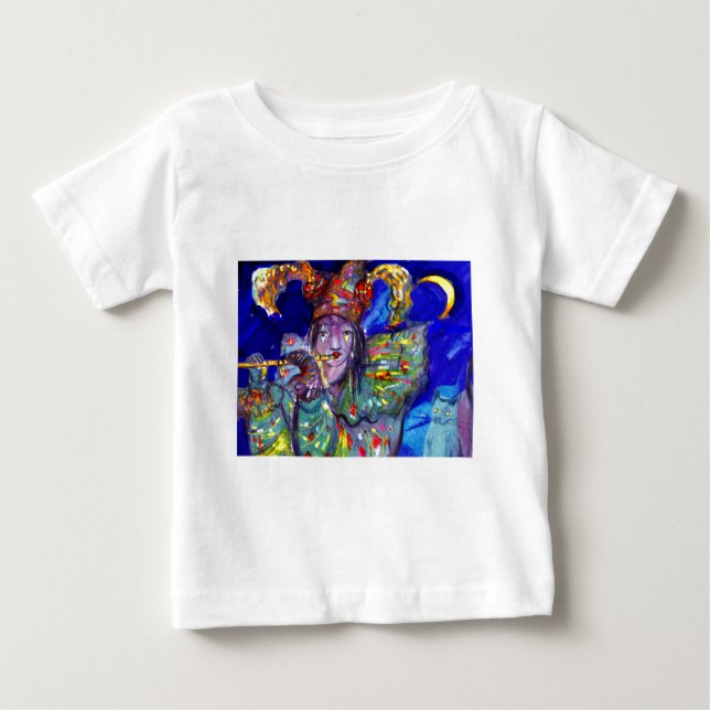 FLUTIST I BLUE / Venetisk karnivalkväll Tee Shirt (Framsida)