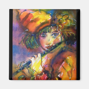 FLUTIST PORTRÄTT / Venetian maskerad Magnet