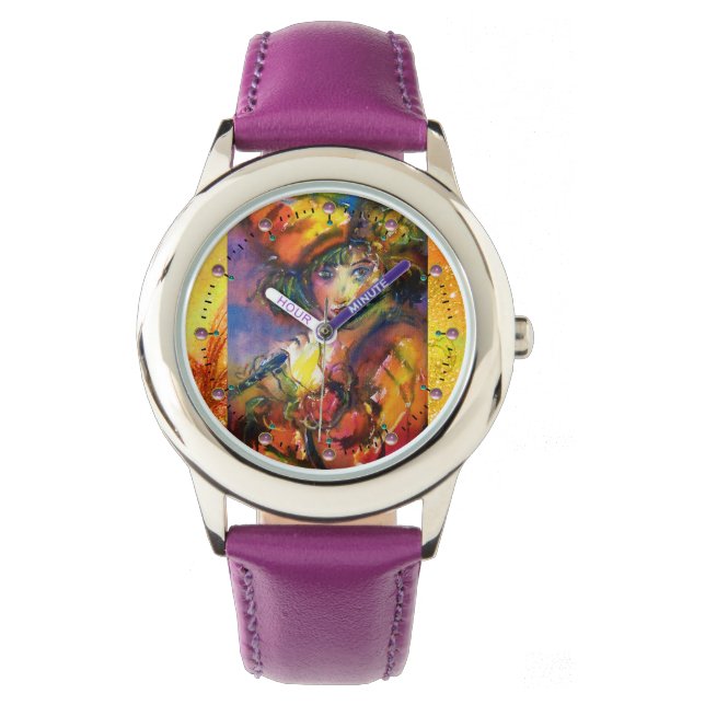 FLUTIST PORTRÄTT / Venetian Masquad Armbandsur (Framsida)