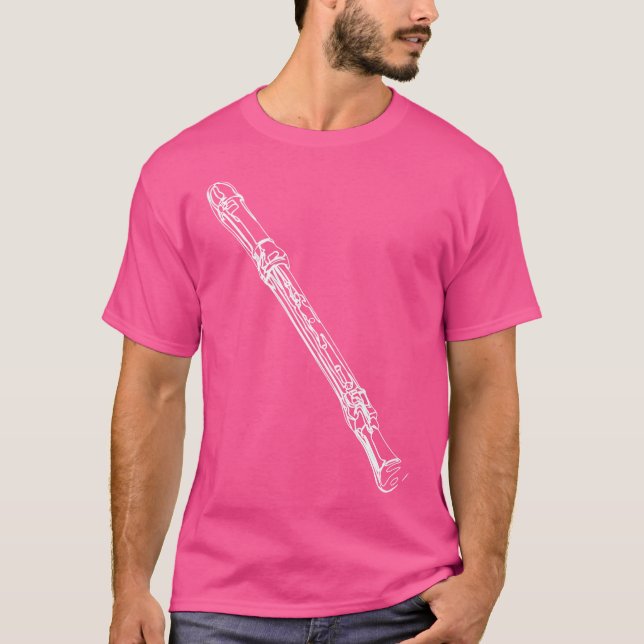 Flutist Recorder Instrument Clarinet Wooden Flute T Shirt (Framsida)