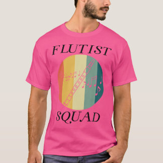 Flutist Squad Orchestra Music Flute Player T Shirt