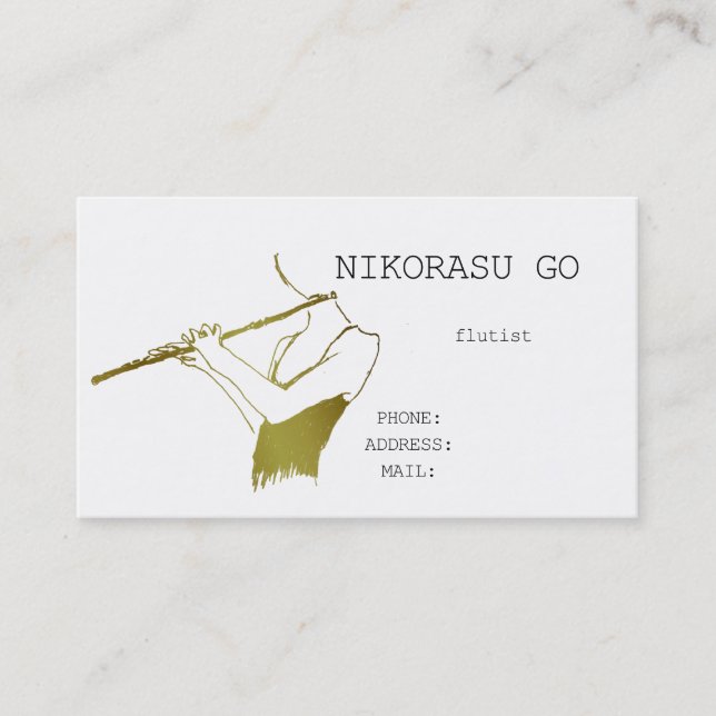 flutist visitkort (Framsida)