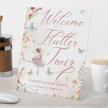 Flutter and Twirl Magiska Vingar Baby Shower Bord