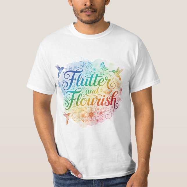 Flutter & Flourish - Frihetskonsten T Shirt (Framsida)