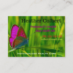 Flutter Friendly Speciell Caregiver Visitkort