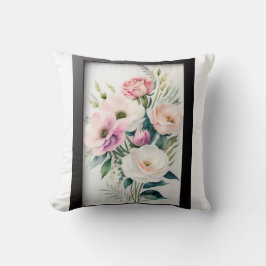 Flutter & Grace: Elegant Butterfly T-Shirt-design Kudde