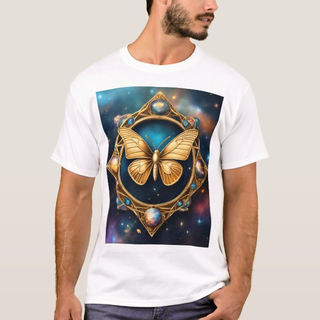 ’Flutter in Stil’ eller ’Vingar of Elegance’ T Shirt (Framsida)