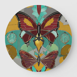 Flutter Mode: Whimsical Butterfly Tees" Stor Klocka