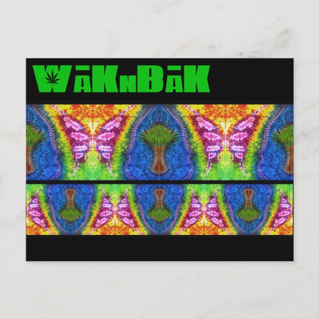 "Flutter Mural", färgat vykort (Framsida)