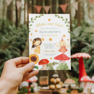 Flutter och twirl Enchanted Fairy Birthday Inbjudningar