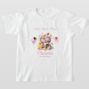 Flutter och Twirl Fairy Födelsedagsfest Shirt T