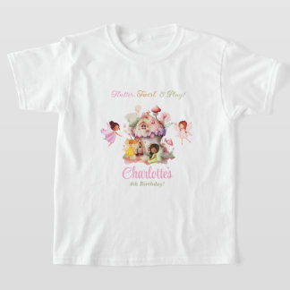 Flutter och Twirl Fairy Födelsedagsfest Shirt T
