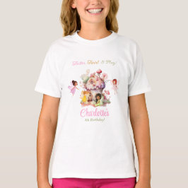 Flutter och Twirl Fairy Födelsedagsfest Shirt T Shirt