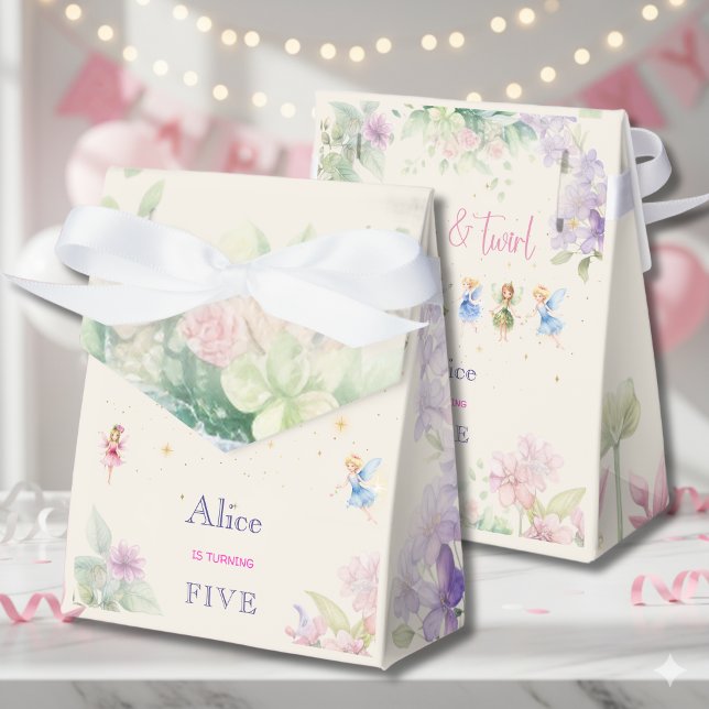 Flutter och twirl Fairy-trädgårdens vattenfärgföde Presentaskar (Skapare uppladdad)