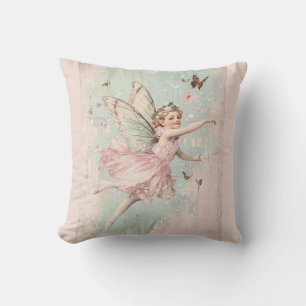 Flutter och Twirl Flower Fairy Girl Kudde