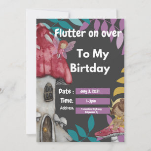 Flutter på över födelsedagarkort