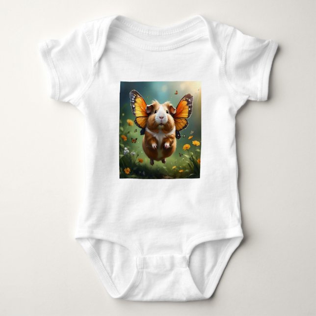 "Flutter Tassar: Guineas Gris tar flyget" T Shirt (Framsida)