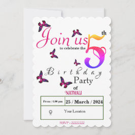 Flutterande Roligt Inbjudningar