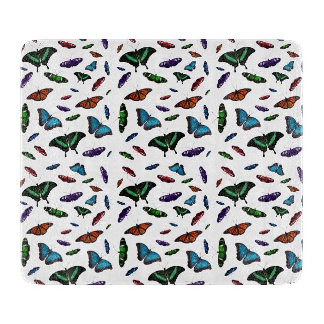 Flutterbies Glasskärbräda (välj färg) (Framsidan)