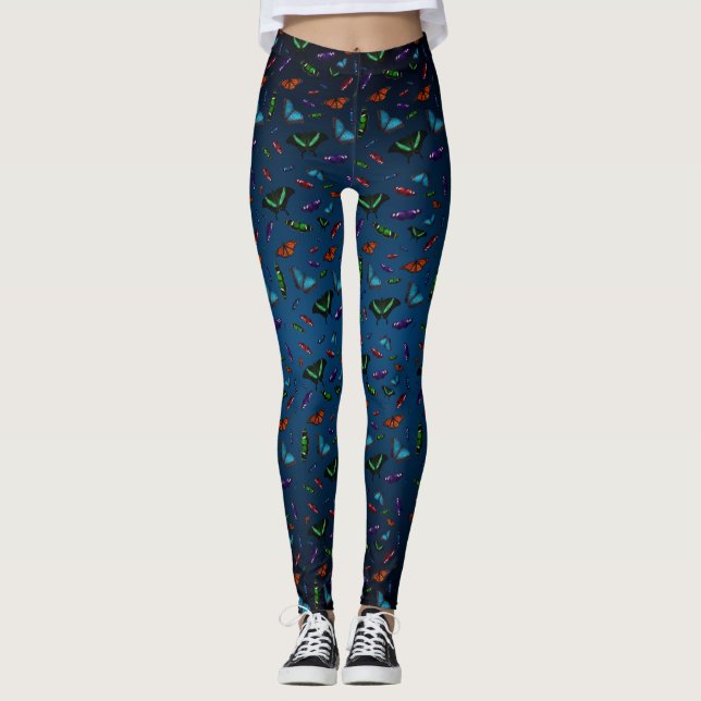 Flutterbies-läggings (Mörkblå mix) Leggings (Framsida)