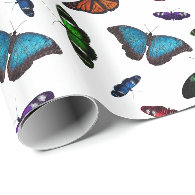 Flutterbies Presentpapper (Välj Färg) (Rullad Hörn)