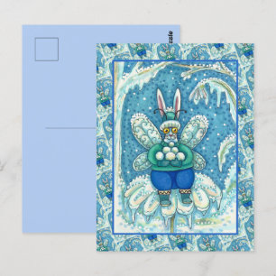 FLUTTERBUN WINTER WONDERLAND, FUNNY BUNNY RABBIT VYKORT