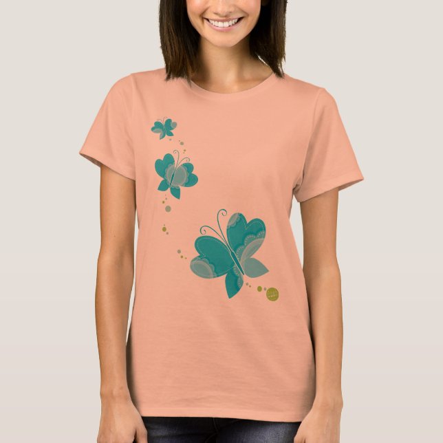 FLUTTERBY BUTTERFLIES: serie 3 2 Tee Shirt (Framsida)
