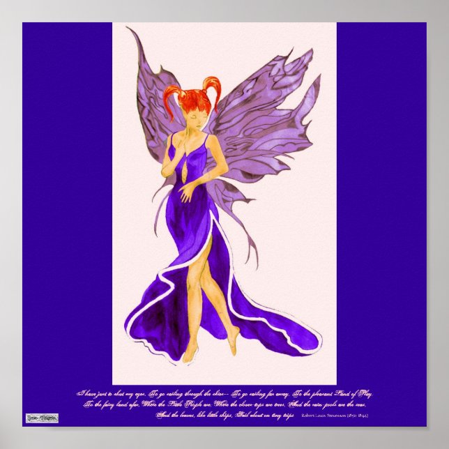 Flutterby Fae (Damson) Poster (Framsidan)