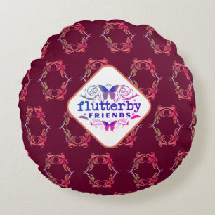 Flutterby Friends Rund Kudde
