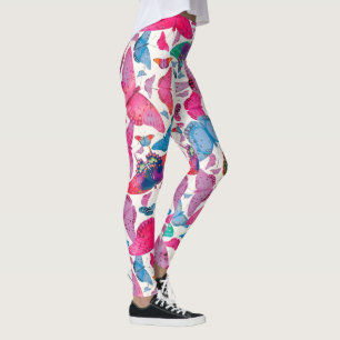 Flutterby vårfjärilar på vit leggings