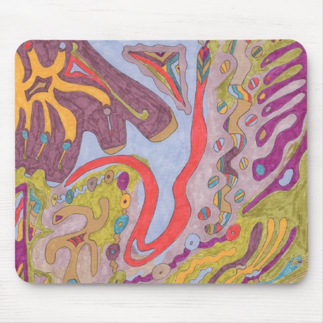 "Flutterflyland" Abstrakt Art Musmatta (Framsidan)