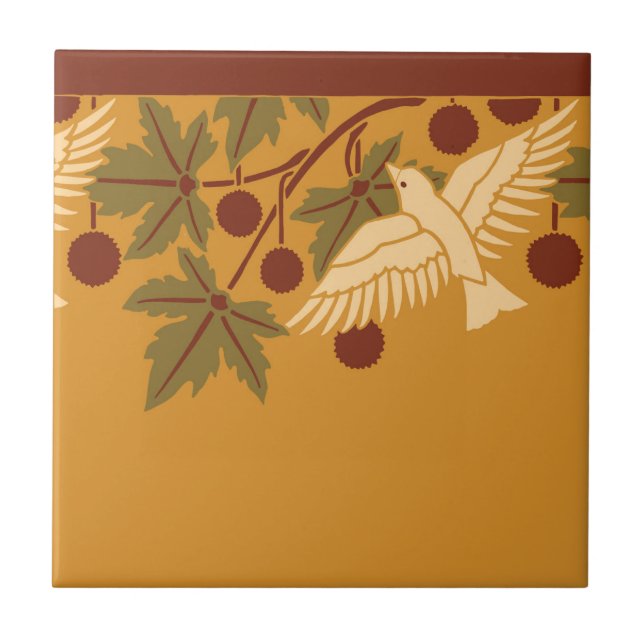Fluttering Bird Ceramic Tile Kakelplatta (Framsidan)