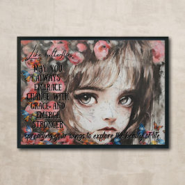 Fluttering Dreams: A Porträtt i Oskuld Poster