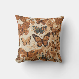 "Fluttering Elegance: Butterfly-Inspired Throw Pil Kudde