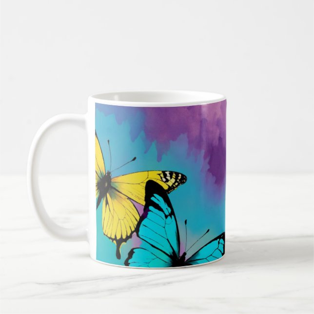 Fluttering Elegance Butterfly Tea Mugg (Vänster)