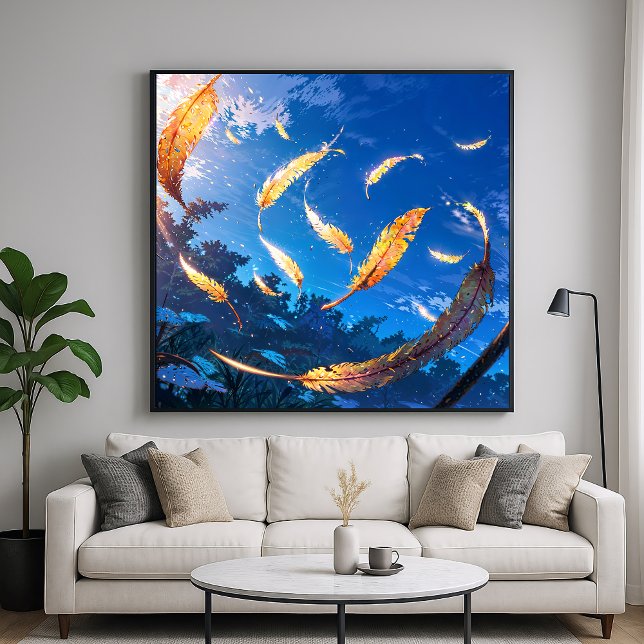 Fluttering Feathers - Dramatic Illustration Stil Poster (Skapare uppladdad)