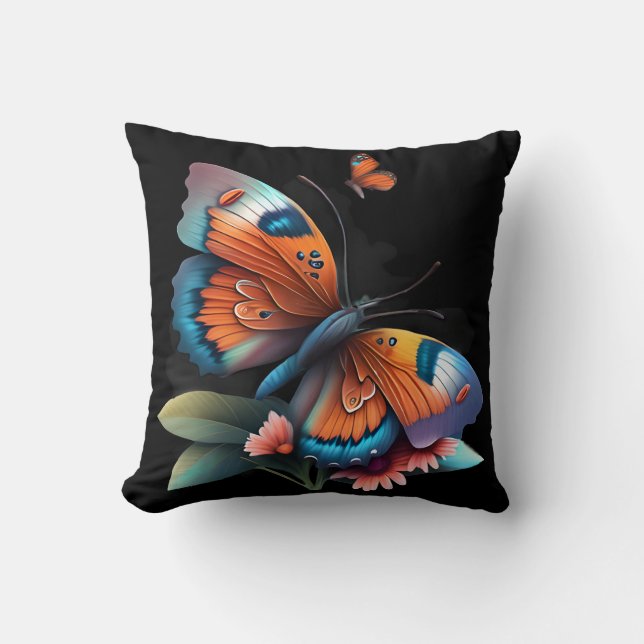 Fluttering Harmony Butterfly Dekorativ kudde (Framsida)