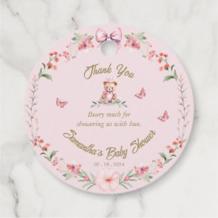 Fluttering Joy: Favoritmärkord för blommor och fjä Gåvor Etiketter