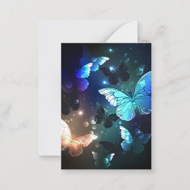 Fluttering Night Butterfly Anteckningskort (Framsida)