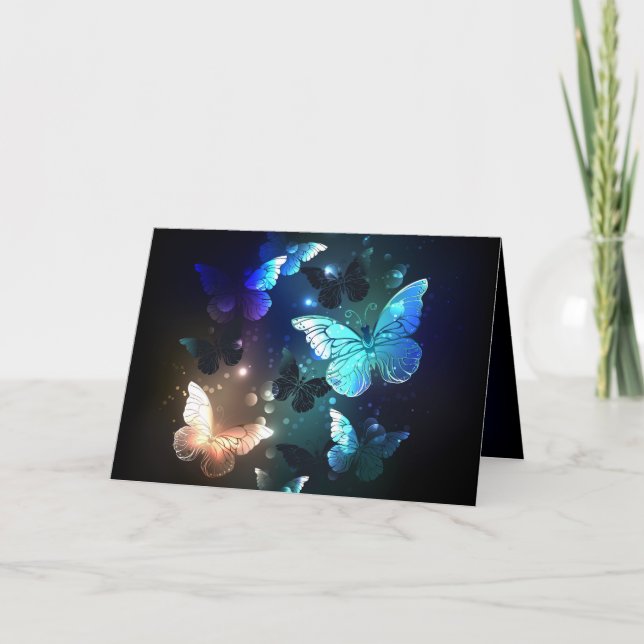 Fluttering Night Butterfly Anteckningskort (Framsida)